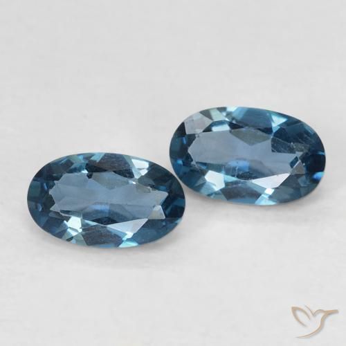 0,58 ct natürliche blauer Topas-Edelsteine, Oval Schliff, VVS