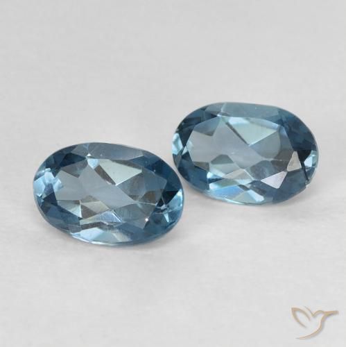 1.08 ct natürliche London Blau Topas-Edelsteine, Oval, VVS