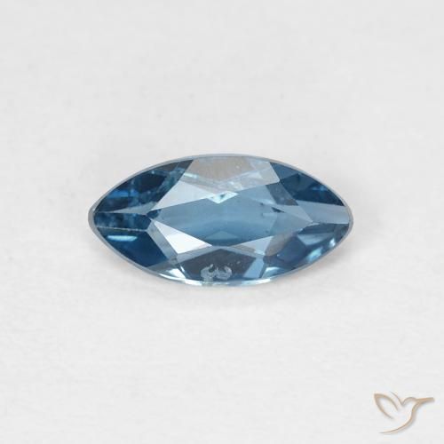 0.56ct Natürlicher London Blau Topas, Marquise, VS