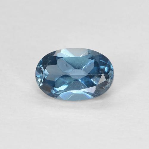 0.66ct Natürlicher London Blau Topas, Oval, VS
