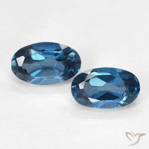 0,73 ct natürliche blauer Topas-Edelsteine, Oval Schliff, VVS