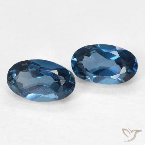 0,73 ct natürliche blauer Topas-Edelsteine, Oval Schliff, VVS