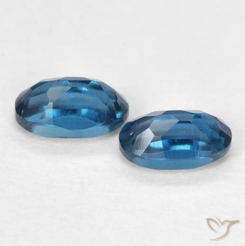 0,73 ct natürliche blauer Topas-Edelsteine, Oval Schliff, VVS
