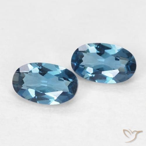 0.61 ct natürliche London Blau Topas-Edelsteine, Oval, VVS