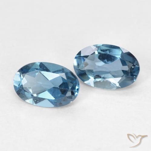 0.99 ct natürliche London Blau Topas-Edelsteine, Oval, VVS