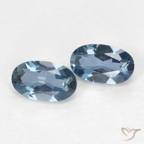 0.58 ct natürliche London Blau Topas-Edelsteine, Oval, VVS