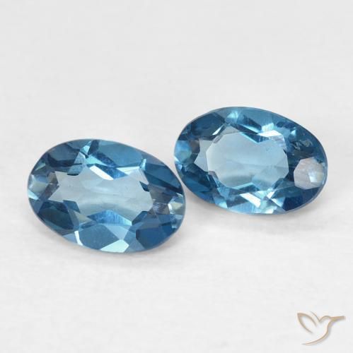 1.05 ct natürliche London Blau Topas-Edelsteine, Oval, VVS