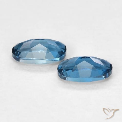 0.59 ct natürliche London Blau Topas-Edelsteine, Oval, VVS