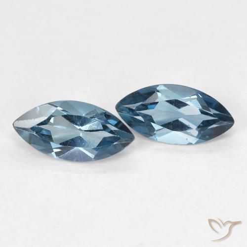 0.87 ct natürliche London Blau Topas-Edelsteine, Marquise, VVS