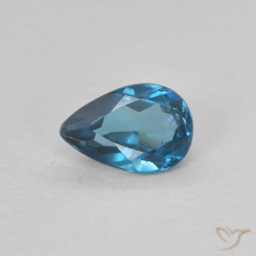 0.53ct Natürlicher London Blau Topas, Birnenform, VS