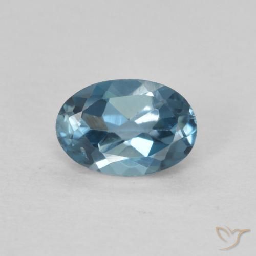 0.68ct Natürlicher London Blau Topas, Oval, VS