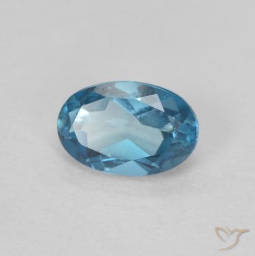 9,17 ctw natürlicher London Blau Topas, Oval, VVS