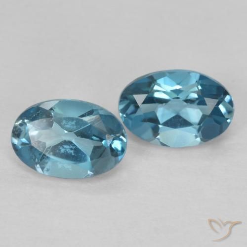 1.17 ct natürliche London Blau Topas-Edelsteine, Oval, VVS-VS