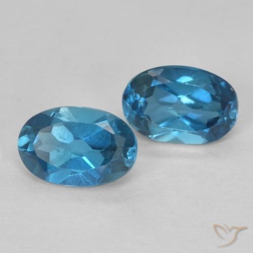1.14 ct natürliche London Blau Topas-Edelsteine, Oval, VVS-VS
