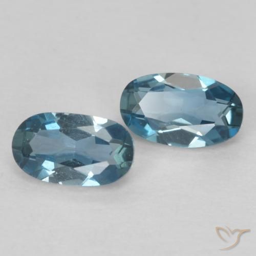 0.57 ct natürliche London Blau Topas-Edelsteine, Oval, VVS-VS