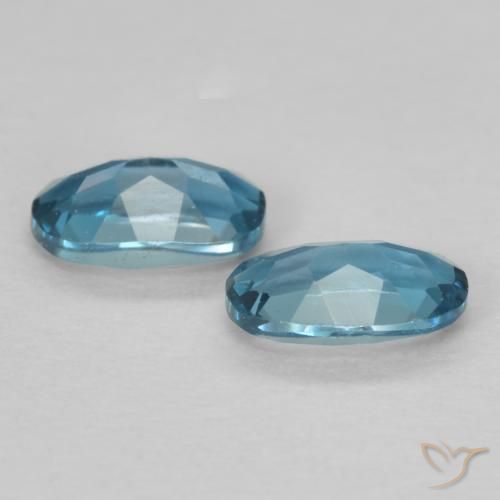 0.57 ct natürliche London Blau Topas-Edelsteine, Oval, VVS-VS