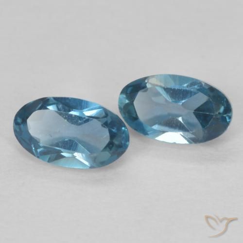 0.61 ct natürliche London Blau Topas-Edelsteine, Oval, VVS-VS