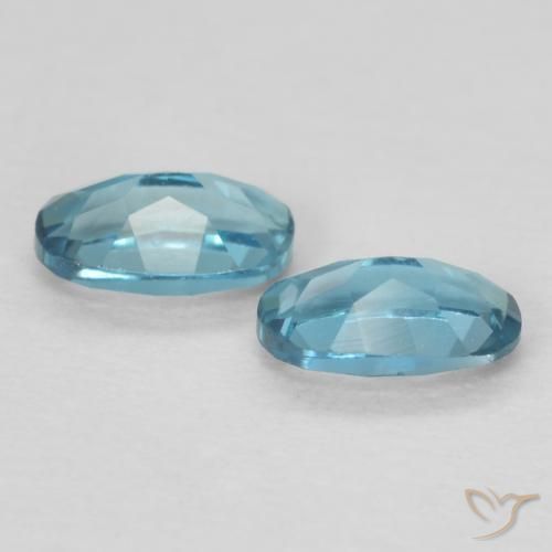 0.58 ct natürliche London Blau Topas-Edelsteine, Oval, VVS-VS