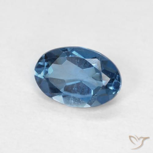 9,17 ctw natürlicher London Blau Topas, Oval, VVS-VS
