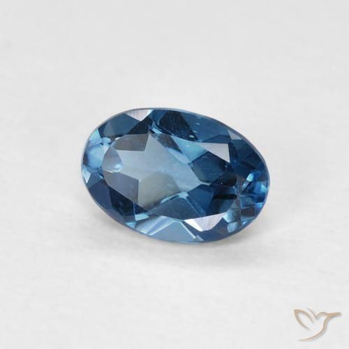 9,17 ctw natürlicher London Blau Topas, Oval, VVS