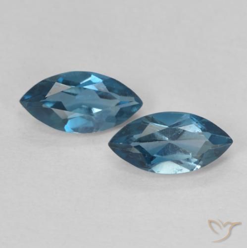 1.02ctw Natürlicher London Blau Topas, Marquise, VVS-VS
