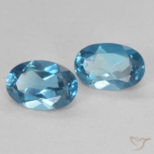 1.05 ct natürliche London Blau Topas-Edelsteine, Oval, VVS-VS