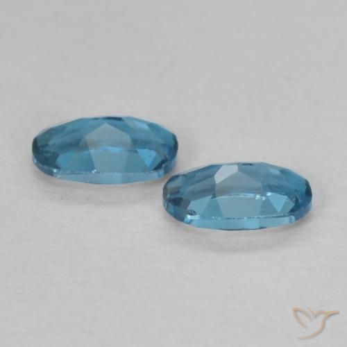 0.57 ct natürliche London Blau Topas-Edelsteine, Oval, VVS-VS