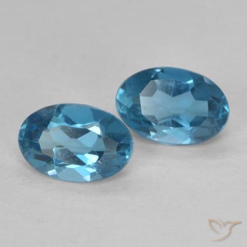 1.12 ct natürliche London Blau Topas-Edelsteine, Oval, VVS-VS