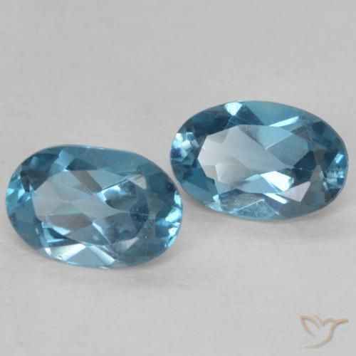 0.98 ct natürliche London Blau Topas-Edelsteine, Oval, VVS-VS