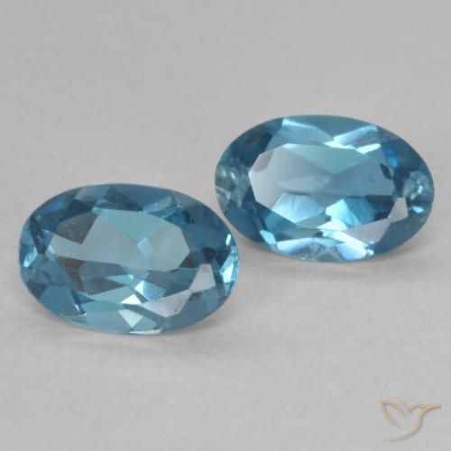 0.99 ct natürliche London Blau Topas-Edelsteine, Oval, VVS-VS