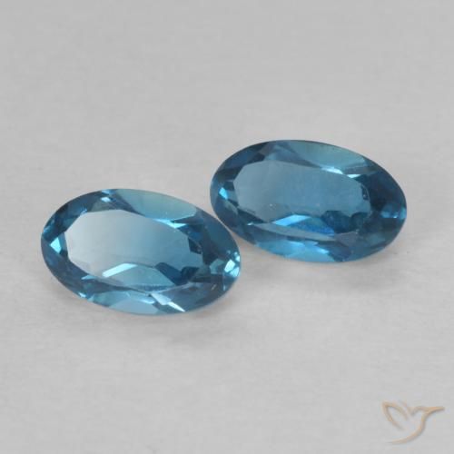 0.72 ct natürliche London Blau Topas-Edelsteine, Oval, VVS