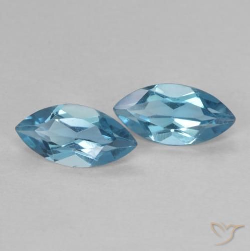 0.83ctw Natürlicher London Blau Topas, Marquise, VVS-VS