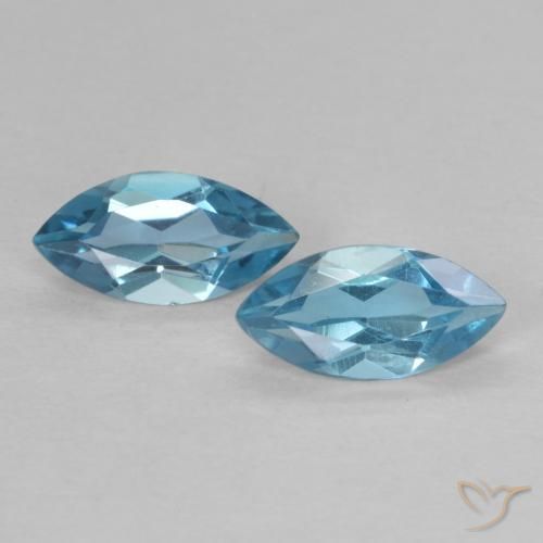 0.83 ct natürliche London Blau Topas-Edelsteine, Marquise, VVS-VS