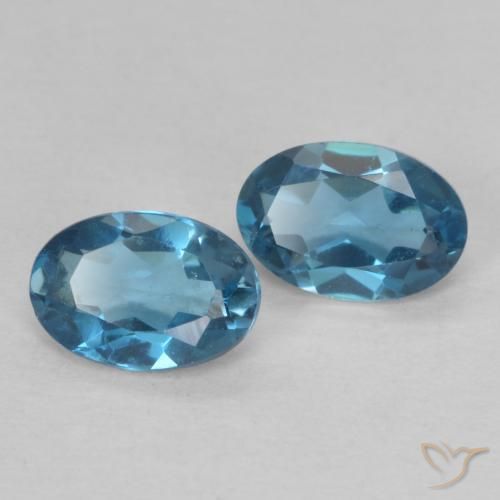 1.02ctw Natürlicher London Blau Topas, Oval, VVS-VS