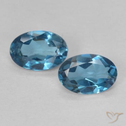 1.02 ct natürliche London Blau Topas-Edelsteine, Oval, VVS-VS