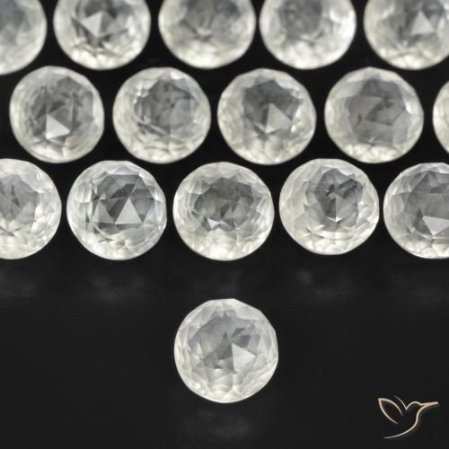 0.81ct Natürlicher Warmweiß Topas, Runden, VS