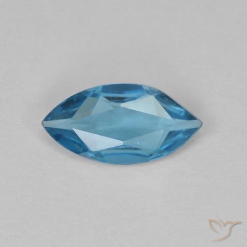 0.46ct Natürlicher London Blau Topas, Marquise, VVS
