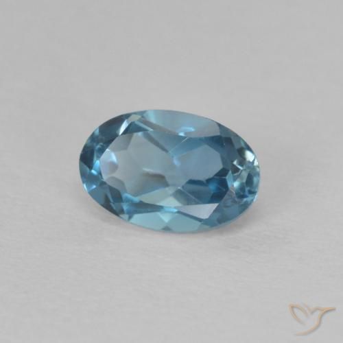 9,17 ctw natürlicher London Blau Topas, Oval, VVS