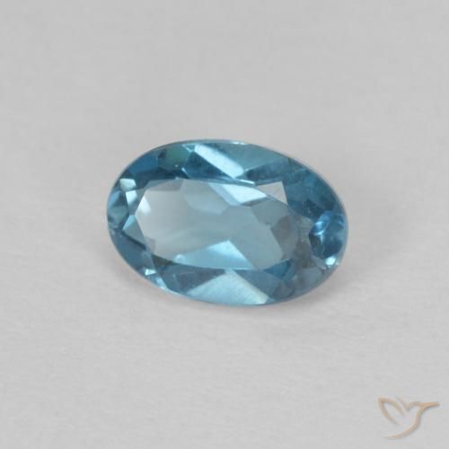 9,17 ctw natürlicher London Blau Topas, Oval, VVS