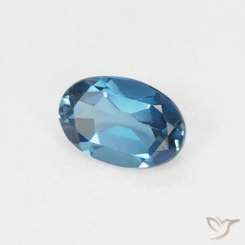 9,17 ctw natürlicher London Blau Topas, Oval, VVS