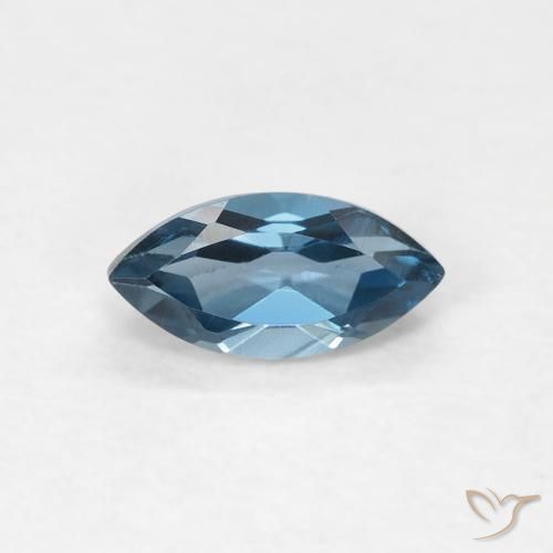 0,47 ctw natürlicher blauer Topas, Marquise, VVS