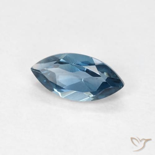 0,47 ctw natürlicher blauer Topas, Marquise, VVS