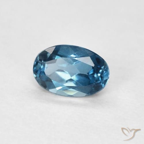 9,17 ctw natürlicher London Blau Topas, Oval, VVS