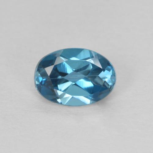0.58ct Natürlicher London Blau Topas, Oval, VVS