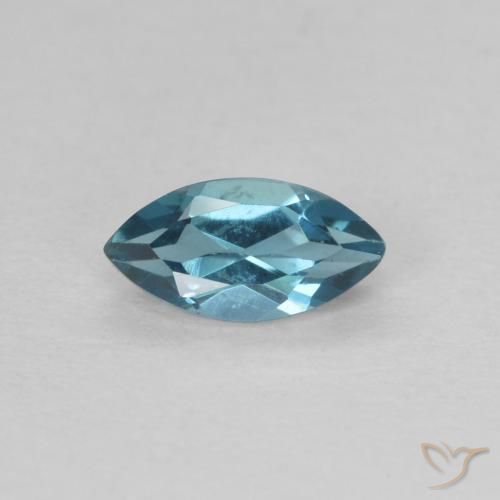 0.47ct Natürlicher London Blau Topas, Marquise, VVS