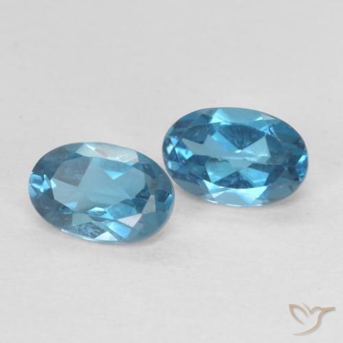1.17 ct natürliche London Blau Topas-Edelsteine, Oval, VS