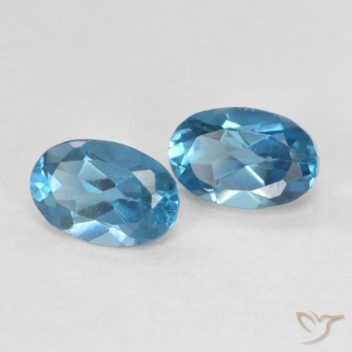 1.20 ct natürliche London Blau Topas-Edelsteine, Oval, VS