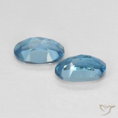 1.20 ct natürliche London Blau Topas-Edelsteine, Oval, VS
