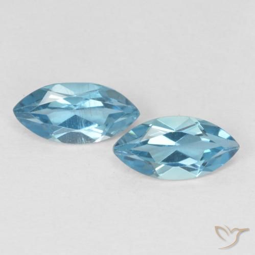 0.84ctw Natürlicher London Blau Topas, Marquise, VS