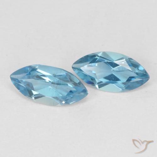 0.84 ct natürliche London Blau Topas-Edelsteine, Marquise, VS